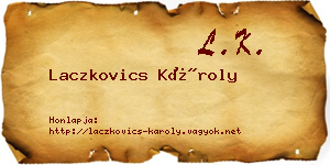 Laczkovics Károly névjegykártya